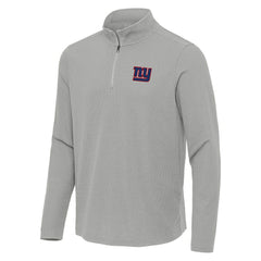 New York Giants Antigua Sync Tri-Blend Quarter-Zip Pullover Heather Gray - NFL