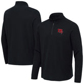 Tampa Bay Buccaneers Antigua Sync Tri-Blend Quarter-Zip Pullover Heather Black - NFL