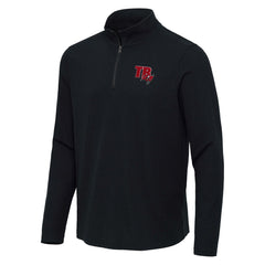 Tampa Bay Buccaneers Antigua Sync Tri-Blend Quarter-Zip Pullover Heather Black - NFL