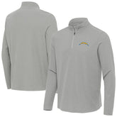 Los Angeles Chargers Antigua Sync Tri-Blend Quarter-Zip Pullover Heather Gray - NFL