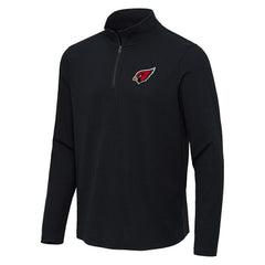 Arizona Cardinals Antigua Sync Tri-Blend Quarter-Zip Pullover Heather Black - NFL