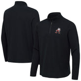 Cleveland Browns Antigua Throwback Sync Tri-Blend Quarter-Zip Pullover Heather Black - NFL