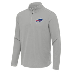 Buffalo Bills Antigua Sync Tri-Blend Quarter-Zip Pullover Heather Gray - NFL
