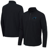 Carolina Panthers Antigua Sync Tri-Blend Quarter-Zip Pullover Heather Black - NFL