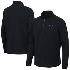 Carolina Panthers Antigua Sync Tri-Blend Quarter-Zip Pullover Heather Black - NFL