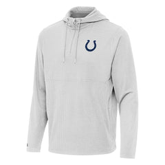 Indianapolis Colts Antigua Connected Quarter-Zip Pullover Hoodie Gray - NFL