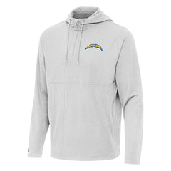 Los Angeles Chargers Antigua Connected Quarter-Zip Pullover Hoodie Gray - NFL