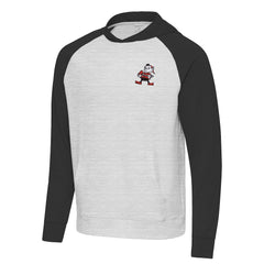 Cleveland Browns Antigua Urgent Pullover Hoodie Black/Heather Gray - NFL