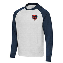 Chicago Bears Antigua Urgent Pullover Hoodie Heather Navy/Gray - NFL