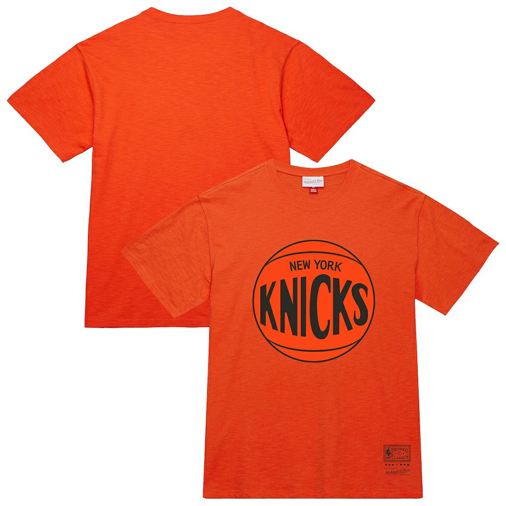 Mitchell & Ness - New York Knicks Unisex Hardwood Classics MVP Logo T-Shirt - Orange