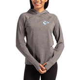 Kansas City Chiefs Cutter & Buck Women's Tonal Logo Adapt Knit Recycled Raglan Pullover Hoodie Heather Charcoal - NFL