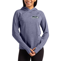 Seattle Seahawks Cutter & Buck Women's Primary Logo Adapt Knit Recycled Raglan Pullover Hoodie Heather Navy - NFL