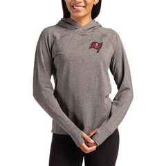Tampa Bay Buccaneers Cutter & Buck Women's Primary Logo Adapt Knit Recycled Raglan Pullover Hoodie Heather Charcoal - NFL