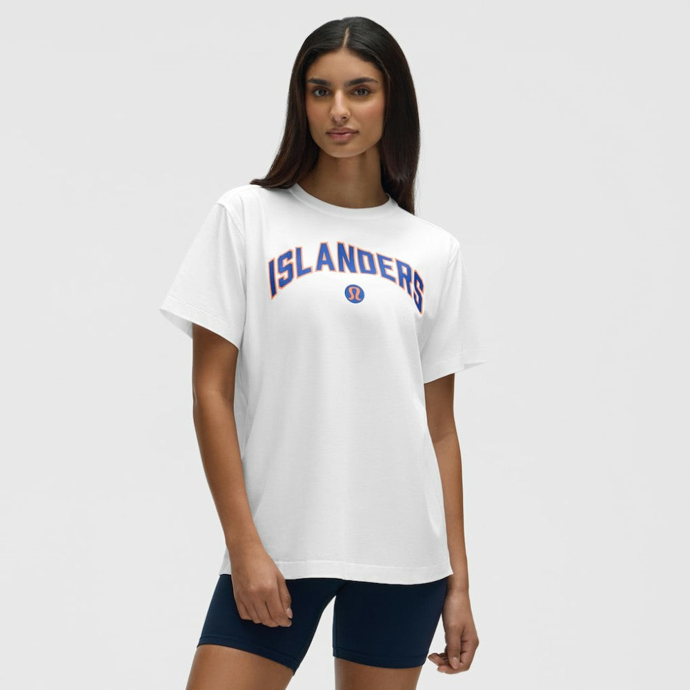 New York Islanders - lululemon Women's All Yours Organic Cotton T-Shirt White
