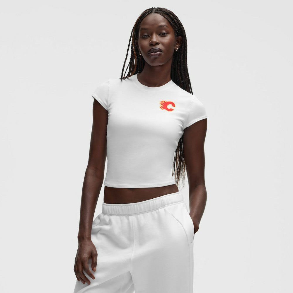 Calgary Flames - lululemon Women's Baby T-Shirt White