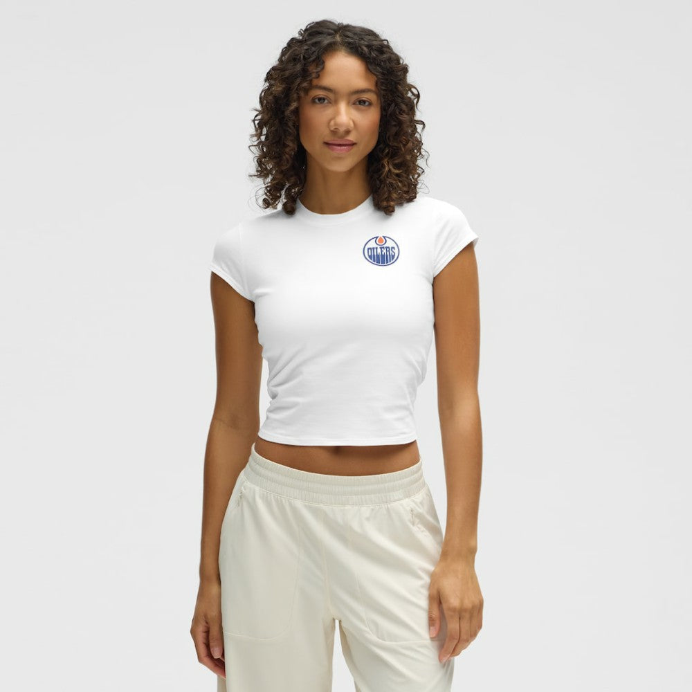 Edmonton Oilers - lululemon Women's Baby T-Shirt White