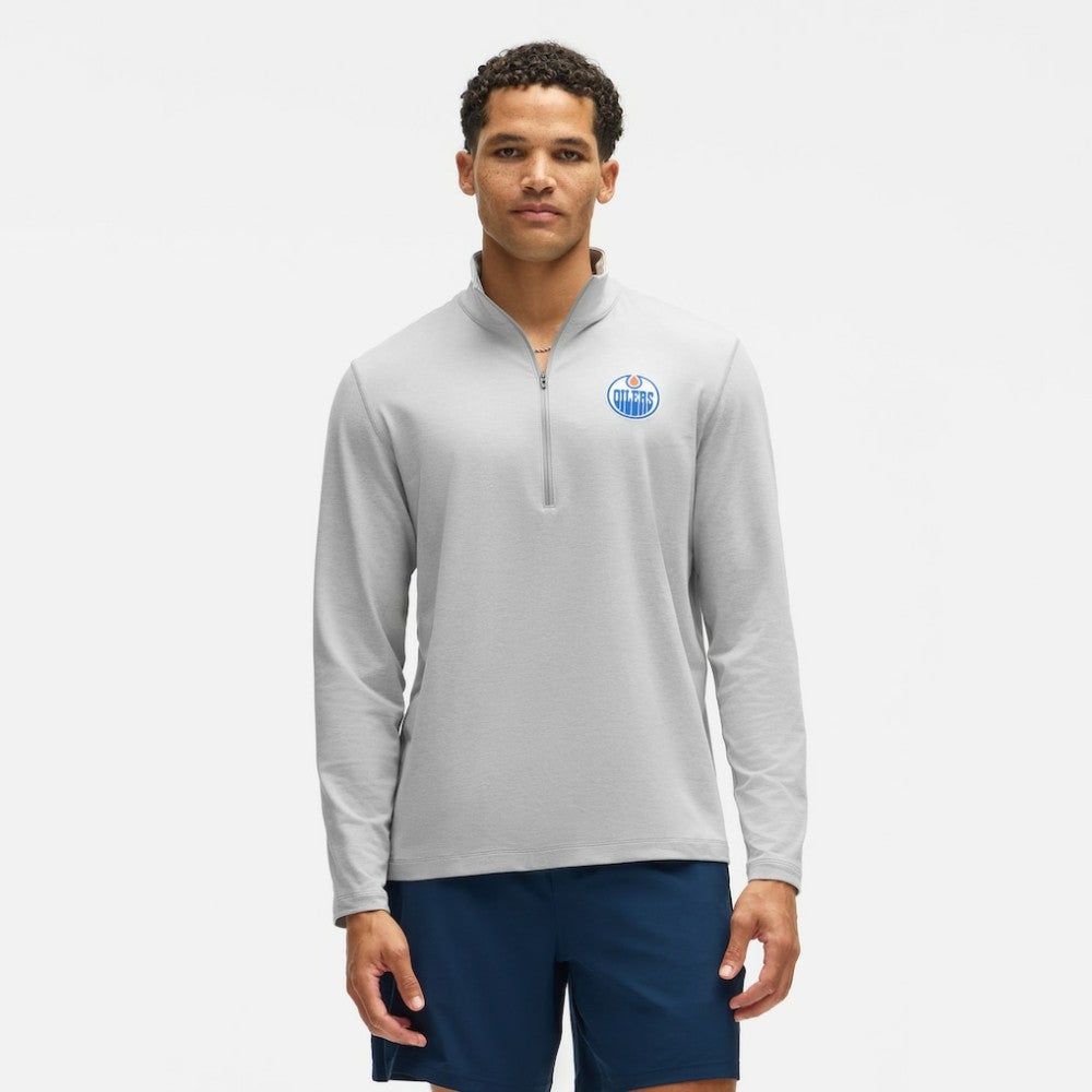 Edmonton Oilers - lululemon Soft Jersey Half-Zip Pullover Heather Gray