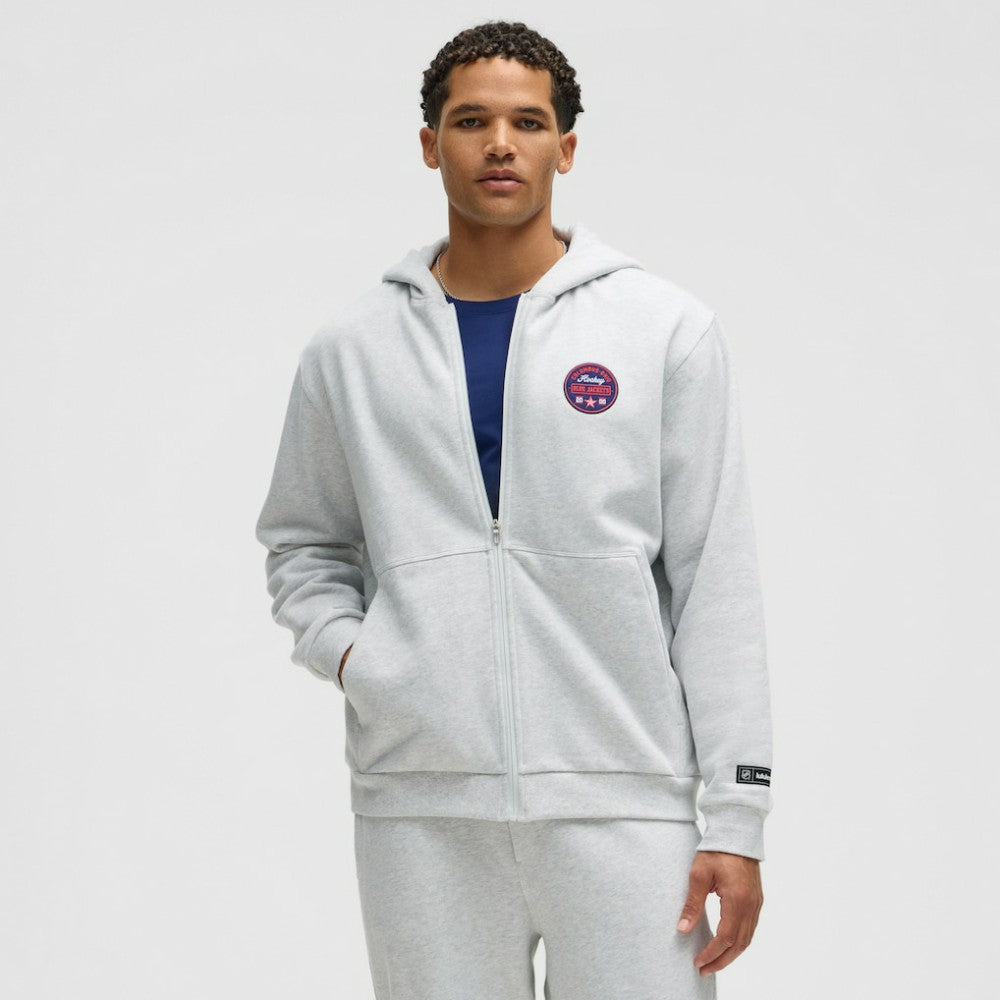 Columbus Blue Jackets - lululemon Steady State Full-Zip Hoodie Heathered Core Ultra Light Grey