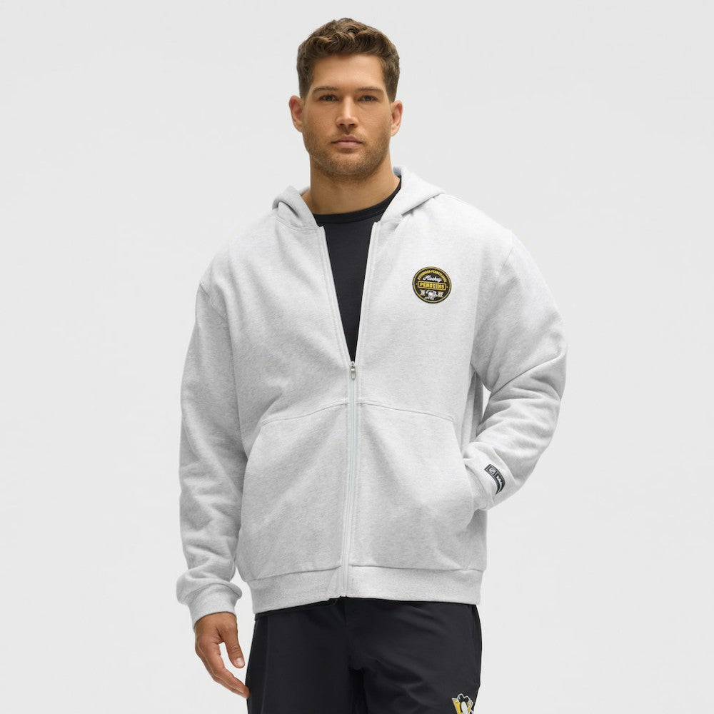 Pittsburgh Penguins lululemon Steady State Full-Zip Hoodie Heathered Core Ultra Light Grey