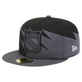 New York Rangers New Era Spikes 59FIFTY Fitted Hat Black