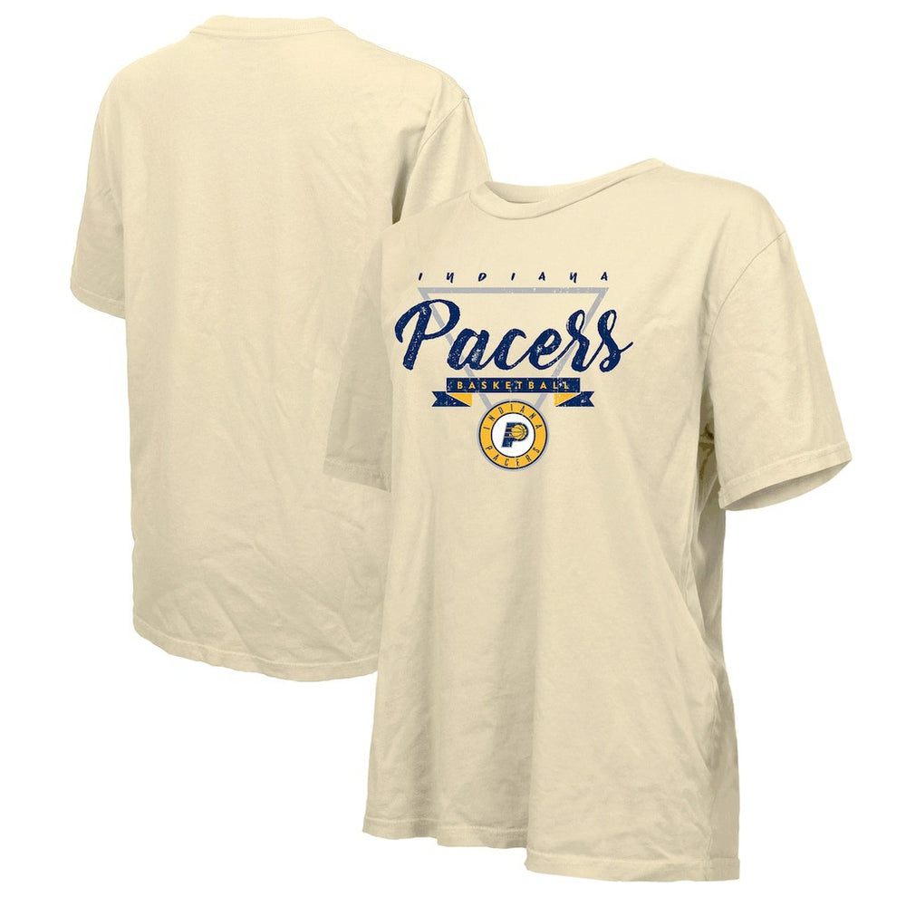 NBA - Indiana Pacers Majestic Threads Women's Oversized T-Shirt - Cream