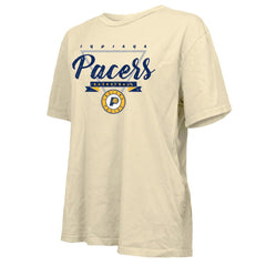 NBA - Indiana Pacers Majestic Threads Women's Oversized T-Shirt - Cream