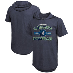 NBA - Minnesota Timberwolves Majestic Threads Tri-Blend Hoodie T-Shirt - Navy
