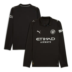 Puma Manchester City 2025/26 Away Replica Long Sleeve Jerseys - Black
