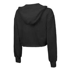 NBA - Minnesota Timberwolves Majestic Threads Women's Tri-Blend Cropped Pullover Hoodie - Black