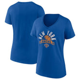 NBA - New York Knicks Women's '90s Graphic V-Neck T-Shirt - Blue