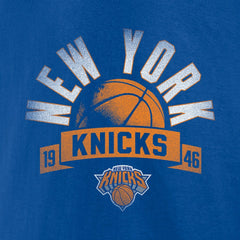 NBA - New York Knicks Women's '90s Graphic V-Neck T-Shirt - Blue