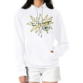 Green Bay Packers Starter Women's Drive-In Sign Pullover Hoodie White - NFL