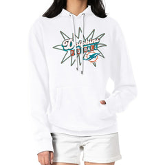 Miami Dolphins Starter Women's Drive-In Sign Pullover Hoodie White - NFL