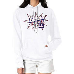 New York Giants Starter Women's Drive-In Sign Pullover Hoodie White - NFL