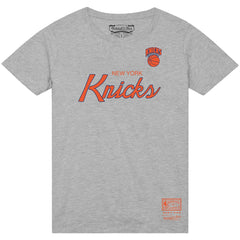 Mitchell & Ness - New York Knicks Big & Tall Hardwood Classics Vintage Wordmark T-Shirt - Heather Gray