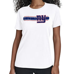 New York Giants Starter Women's Team Stripe T-Shirt White - NFL