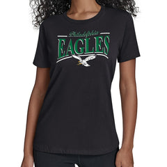 Philadelphia Eagles Starter Women's Throwback Arch Stripe T-Shirt Black - NFL