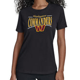 Washington Commanders Starter Women's Arch Stripe T-Shirt Black - NFL