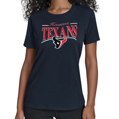 Houston Texans Starter Women's Arch Stripe T-Shirt Navy - NFL