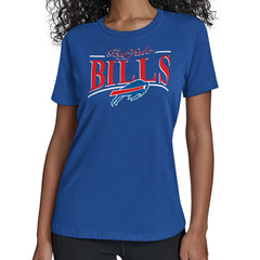Buffalo Bills Starter Women's Arch Stripe T-Shirt Royal - NFL