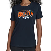 Denver Broncos Starter Women's Arch Stripe T-Shirt Navy - NFL