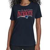 New England Patriots Starter Women's Arch Stripe T-Shirt Navy - NFL