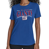 New York Giants Starter Women's Arch Stripe T-Shirt Royal - NFL