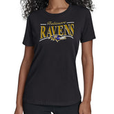 Baltimore Ravens Starter Women's Arch Stripe T-Shirt Black - NFL