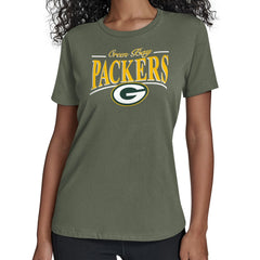 Green Bay Packers Starter Women's Arch Stripe T-Shirt Green - NFL