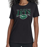 New York Jets Starter Women's Arch Stripe T-Shirt Black - NFL