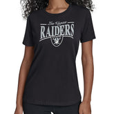 Las Vegas Raiders Starter Women's Arch Stripe T-Shirt Black - NFL