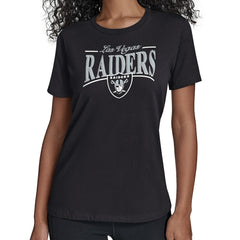 Las Vegas Raiders Starter Women's Arch Stripe T-Shirt Black - NFL