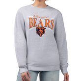 Chicago Bears Starter Women's Arch Stripe Fleece Pullover Sweatshirt Gray - NFL