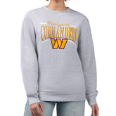 Washington Commanders Starter Women's Arch Stripe Fleece Pullover Sweatshirt Gray - NFL